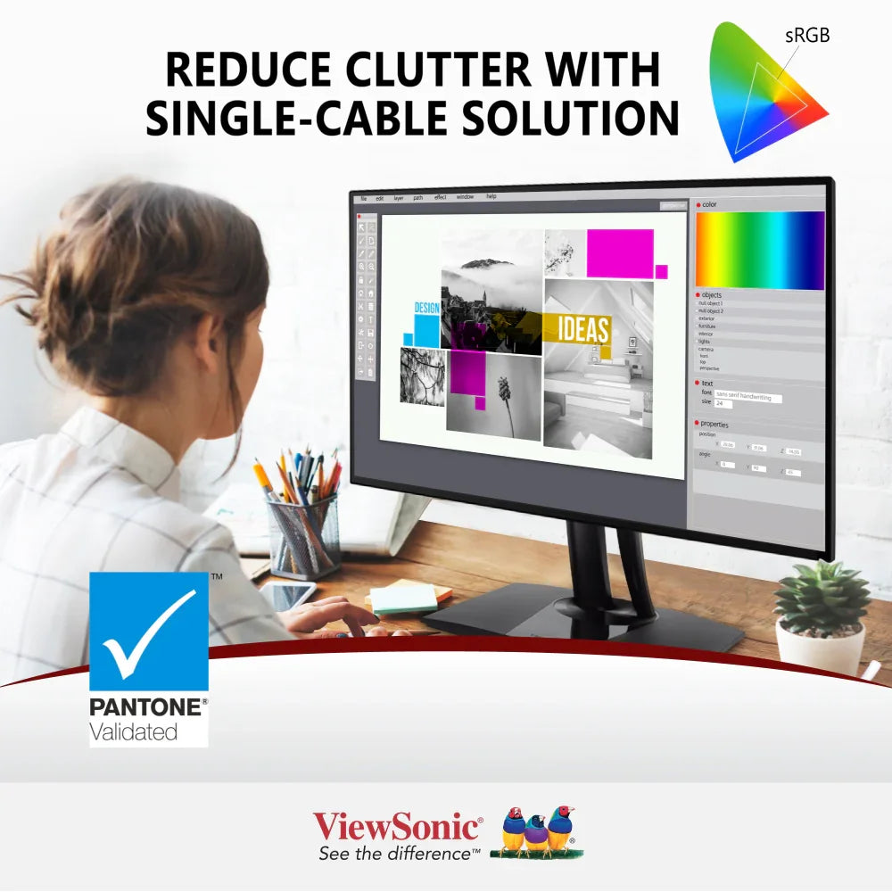 ViewSonic VP2456 24" FHD Pantone Validated 100% sRGB & Factory Pre-Calibrated Monitor with 60W USB-C - ViewSonic Store