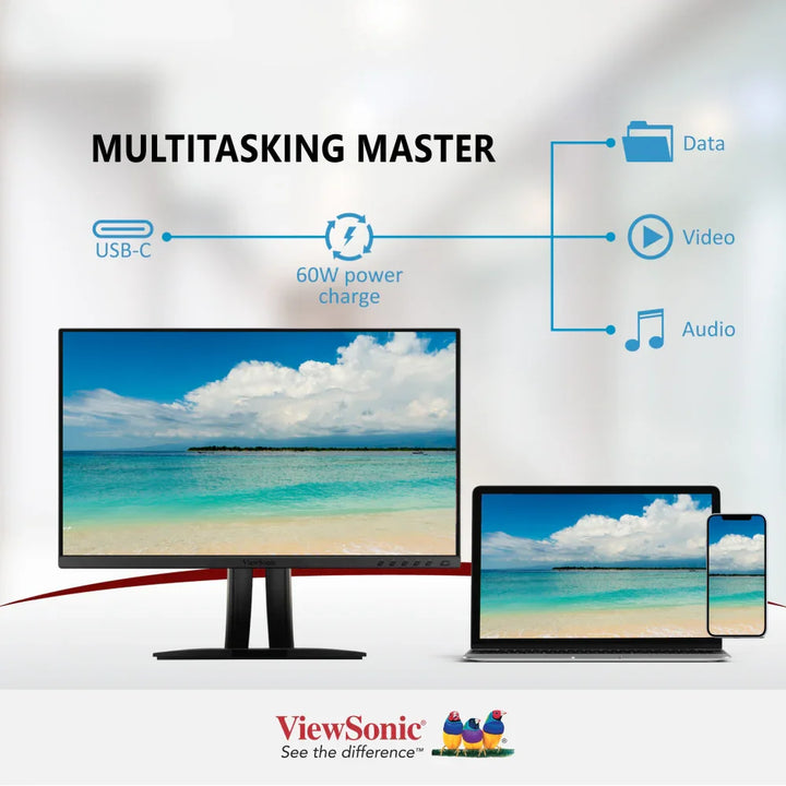 ViewSonic VP2456 24" FHD Pantone Validated 100% sRGB & Factory Pre-Calibrated Monitor with 60W USB-C - ViewSonic Store