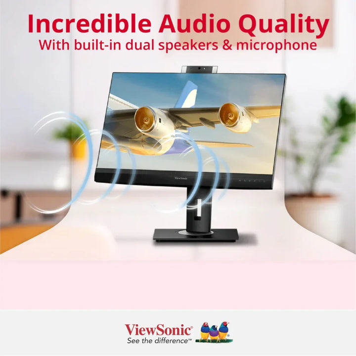 ViewSonic VG2757V-2K 27” QHD 100Hz Video Conferencing Docking Monitor with Windows Hello and Zoom® Certified Pop-up Webcam and 5W speakers - ViewSonic Store
