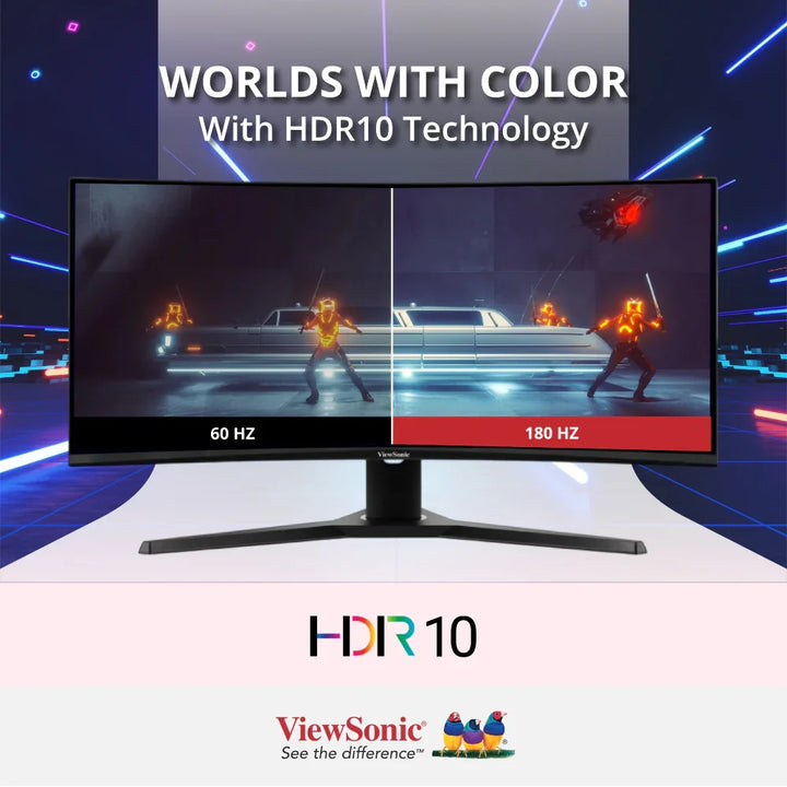 ViewSonic VX3418-2KPC 34” UWQHD 144Hz Curved Gaming Monitor 3440x1440 - ViewSonic Store