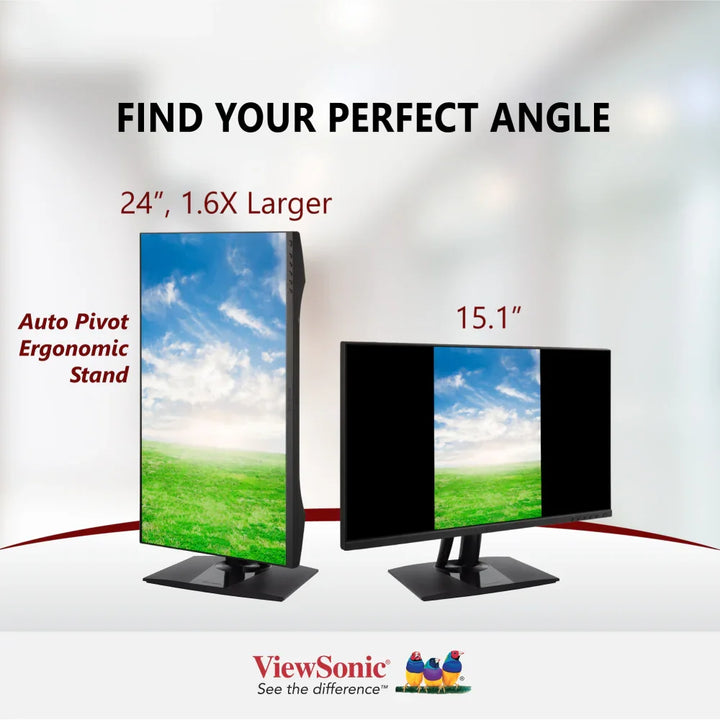 ViewSonic VP2456 24" FHD Pantone Validated 100% sRGB & Factory Pre-Calibrated Monitor with 60W USB-C - ViewSonic Store
