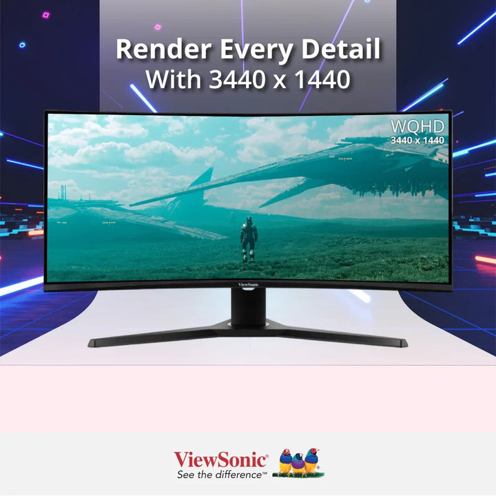 ViewSonic VX3418-2KPC 34” UWQHD 144Hz Curved Gaming Monitor 3440x1440 - ViewSonic Store