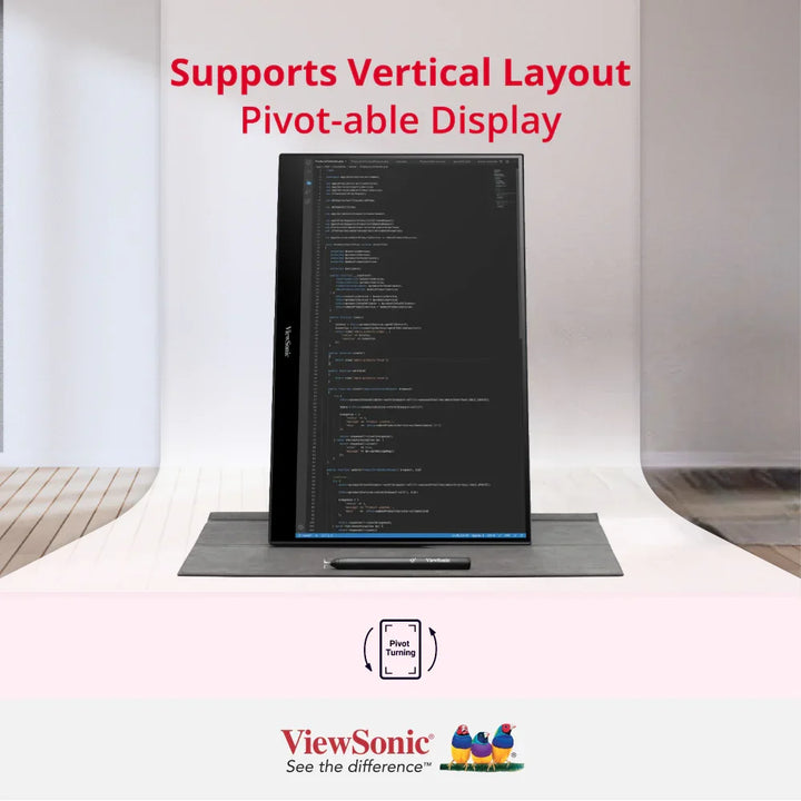 ViewSonic TD1655 16" Touch Portable Monitor 1920 x 1080 USB-C Mini HDMI - ViewSonic Store