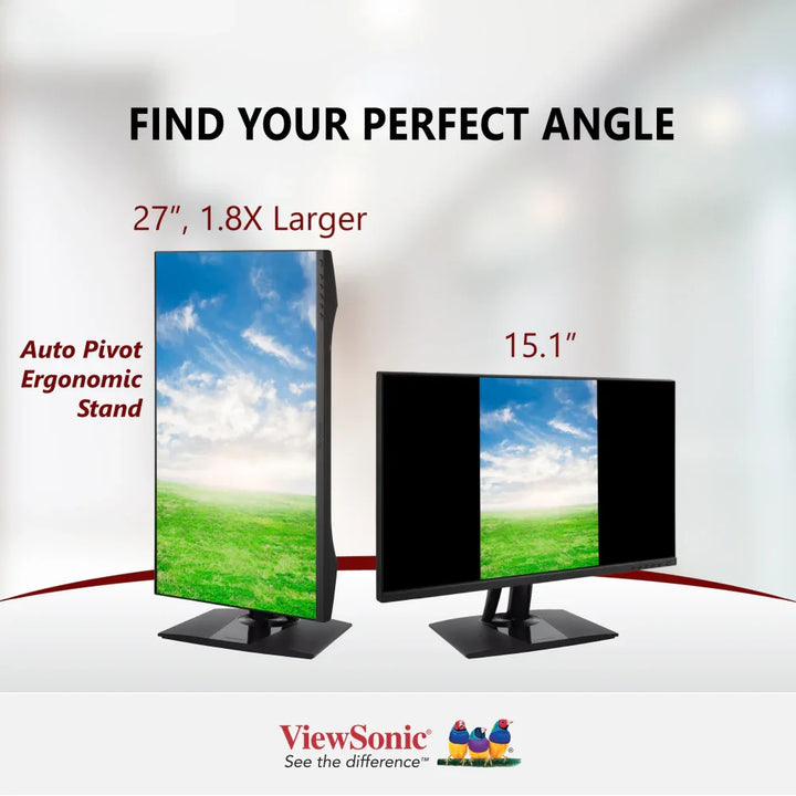 ViewSonic VP2756-2K 27" 2K QHD Pantone Validated 100% sRGB & Factory Pre-Calibrated Monitor with 60W USB-C - ViewSonic Store