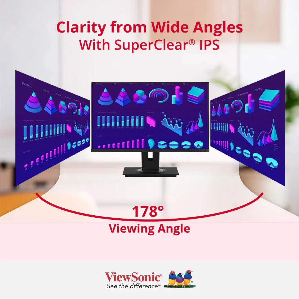 ViewSonic VG2456 24" Docking Monitor - 1920 x 1080, USB-C, Ethernet - ViewSonic Store