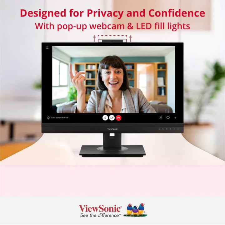 ViewSonic VG2757V-2K 27” QHD 100Hz Video Conferencing Docking Monitor with Windows Hello and Zoom® Certified Pop-up Webcam and 5W speakers - ViewSonic Store