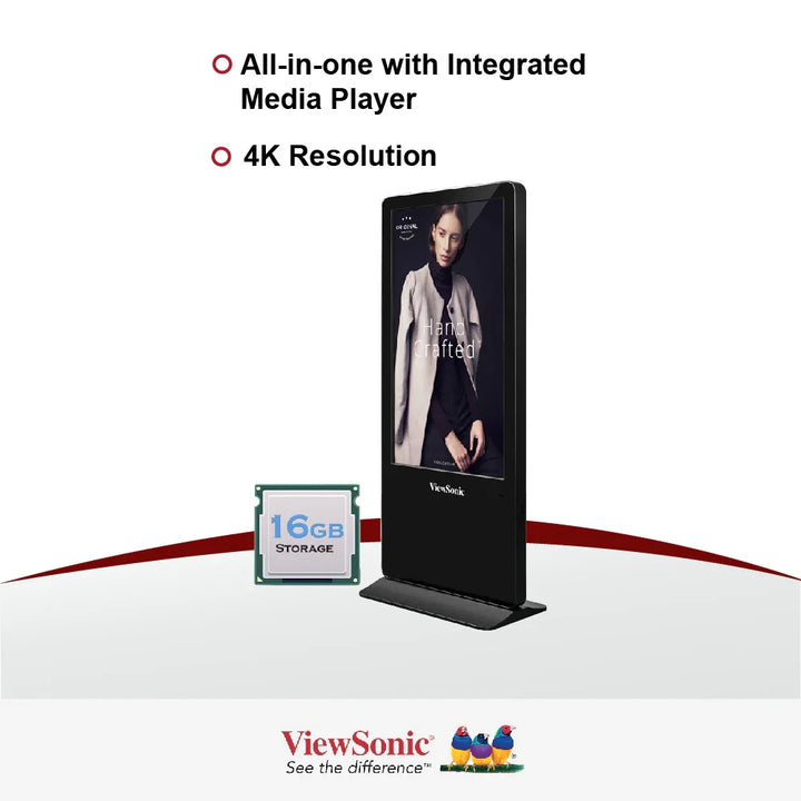 ViewSonic EP5542 55" All-in-One Digital ePoster - 3840 x 2160, 16/7 - ViewSonic Store