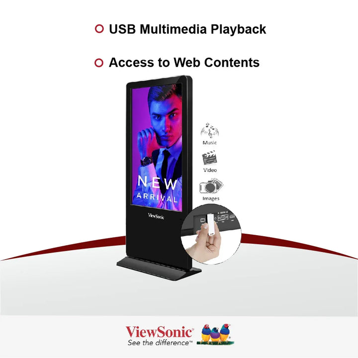 ViewSonic EP5542 55" All-in-One Digital ePoster - 3840 x 2160, 16/7 - ViewSonic Store