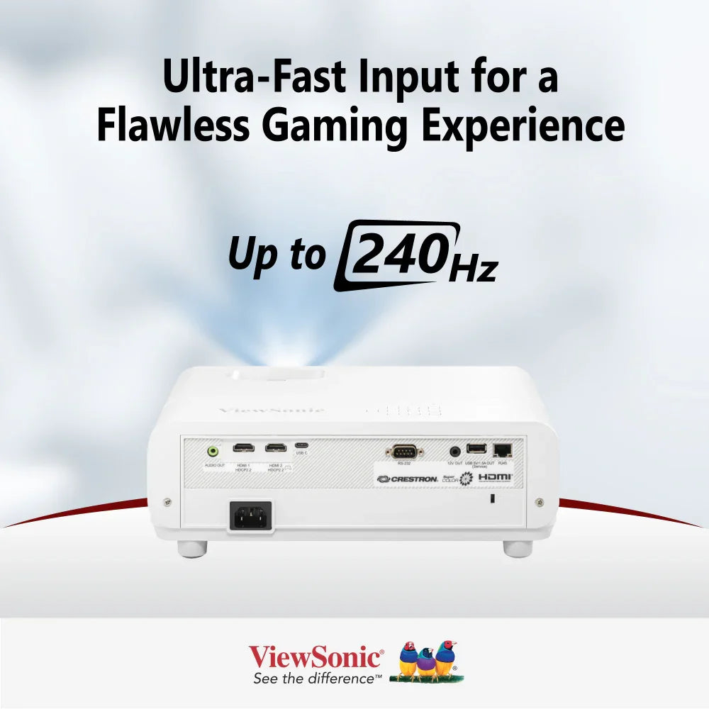ViewSonic PX749-4K 4,000 ANSI Lumens 4.2ms 240Hz USB-C 4K Home Projector Designed for Xbox - ViewSonic Store
