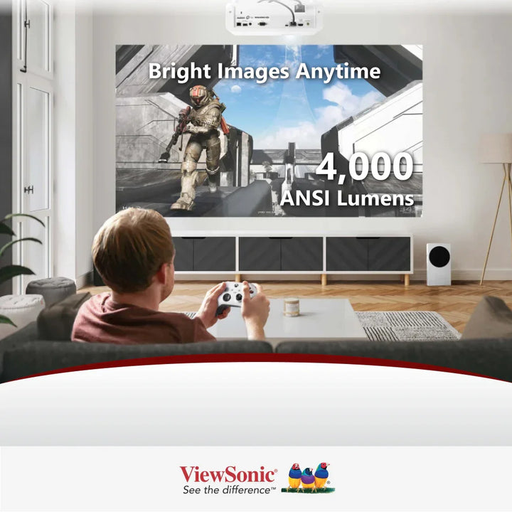 ViewSonic PX749-4K 4,000 ANSI Lumens 4.2ms 240Hz USB-C 4K Home Projector Designed for Xbox - ViewSonic Store