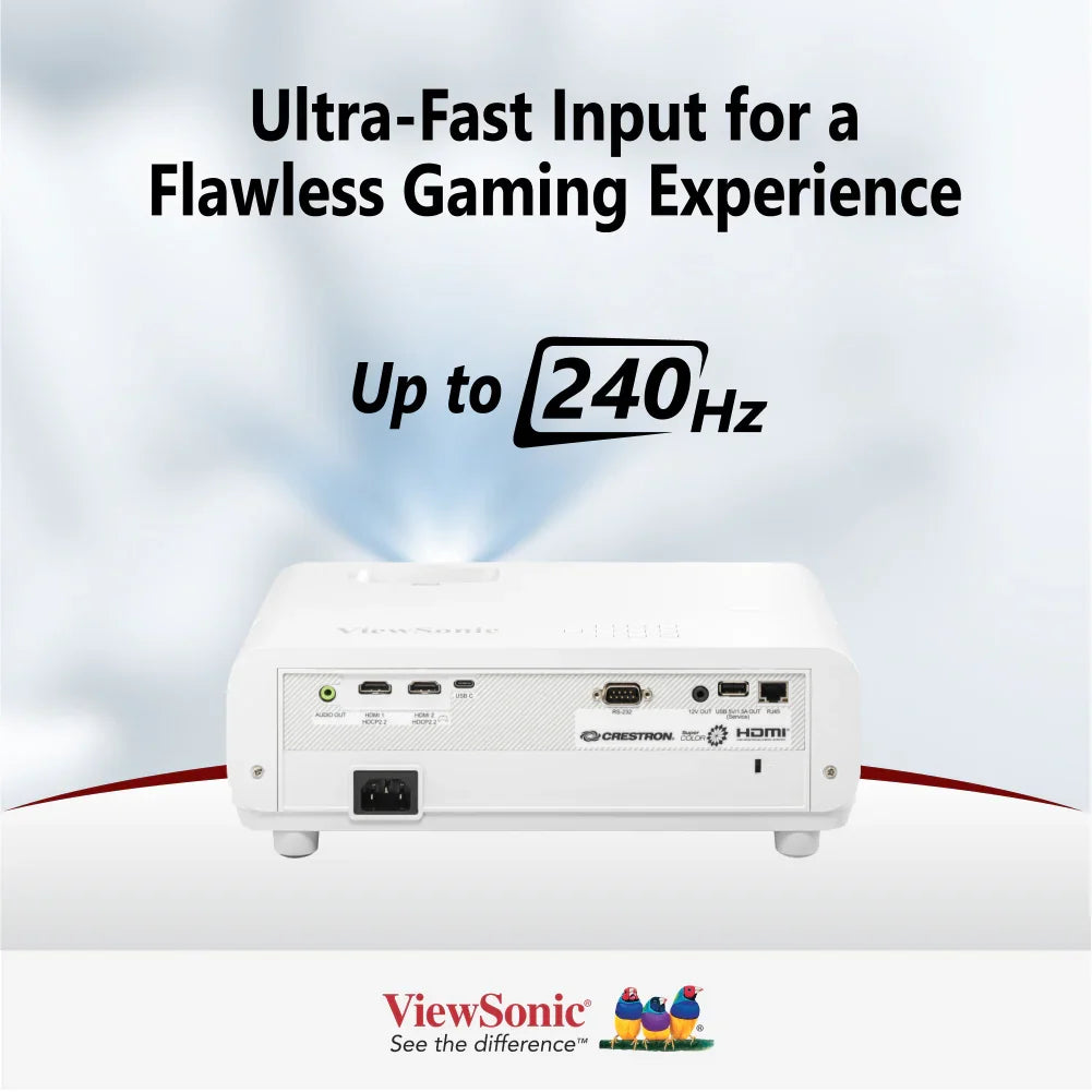 ViewSonic PX749-4K 4,000 ANSI Lumens 4.2ms 240Hz USB-C 4K Home Projector Designed for Xbox - ViewSonic Store