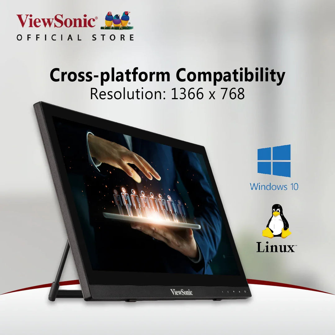 ViewSonic TD1630-3 16" 1366 x 768 10-Point Touch Screen HDMI/VGA Monitor - ViewSonic Store
