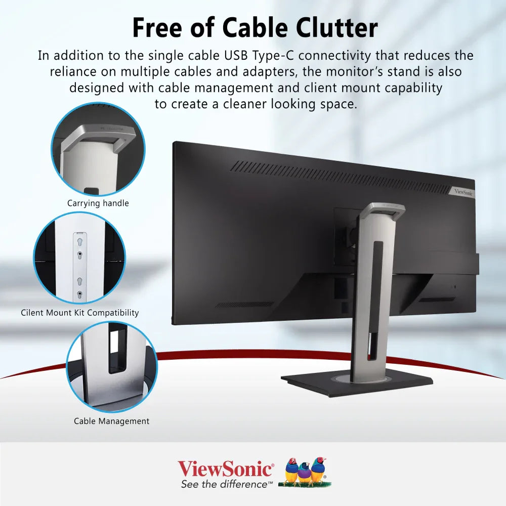 ViewSonic VG3456 34" WQHD Docking Monitor 3440 x 1440, USB-C, Ethernet - ViewSonic Store