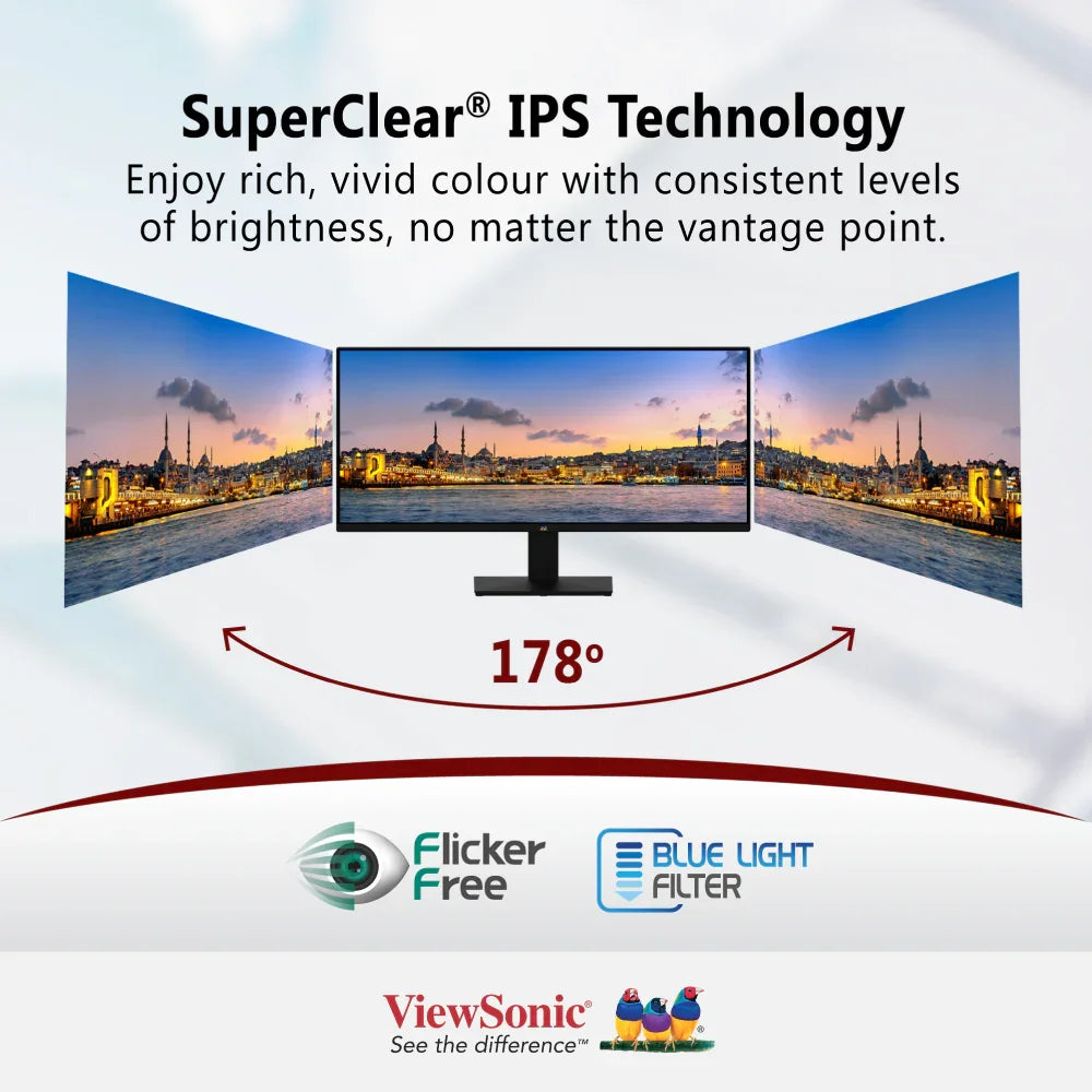 ViewSonic VA2932-MHD 29" Ultra-wide Monitor 2560 x 1080, 75 Hz, HDMI/DP - ViewSonic Store