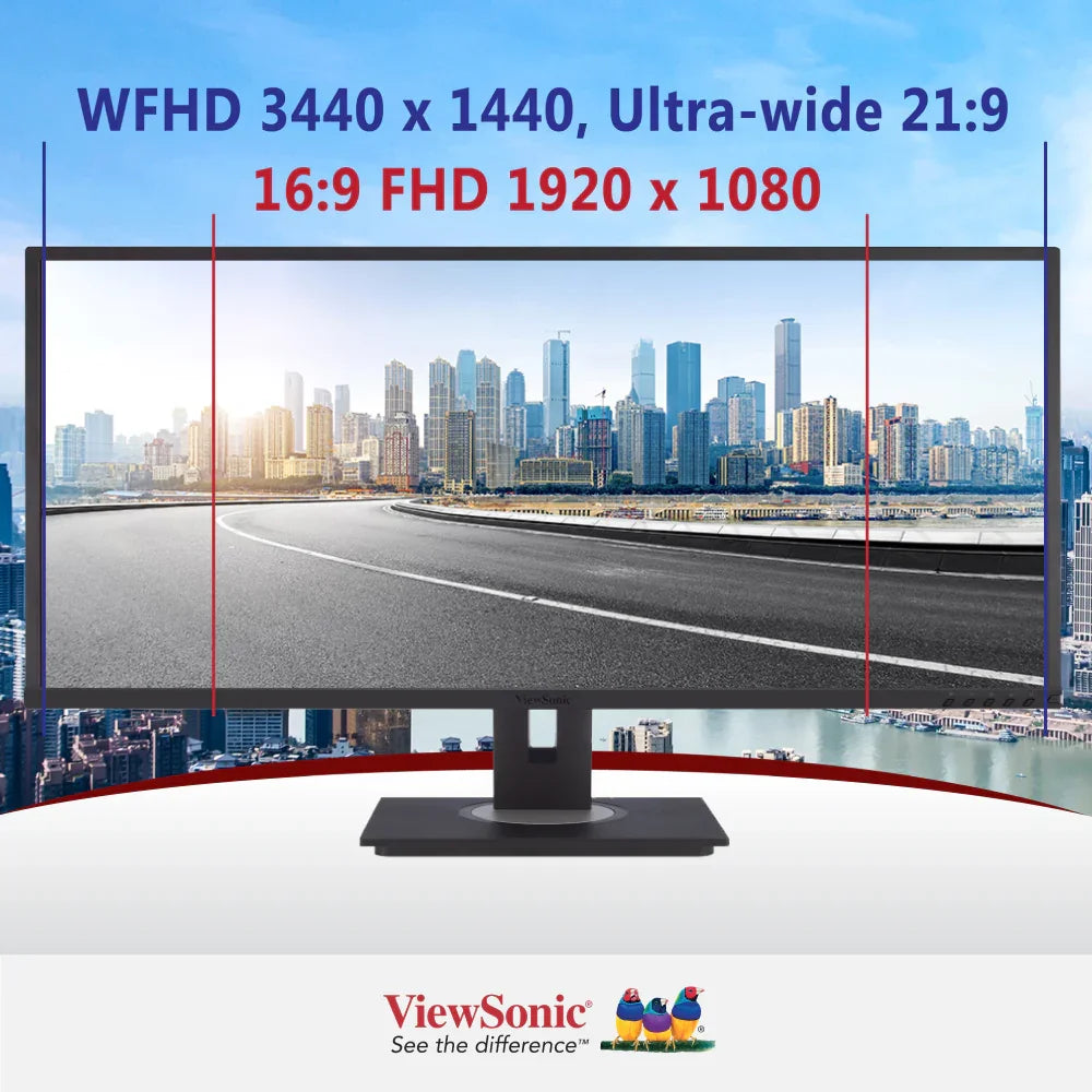 ViewSonic VG3456 34" WQHD Docking Monitor 3440 x 1440, USB-C, Ethernet - ViewSonic Store