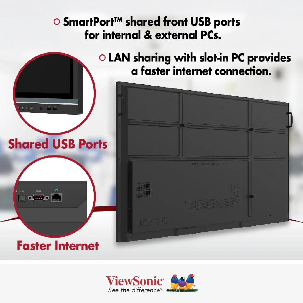 ViewSonic 65" IFP6550-5F Interactive Display 4K ViewBoard Gen 5 3840 x 2160 - ViewSonic Store
