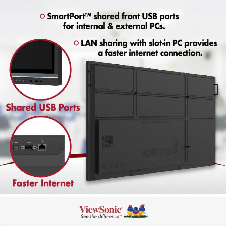 ViewSonic 75" IFP7550-5F Interactive Display Gen 5 4K ViewBoard 3840 x 2160 - ViewSonic Store