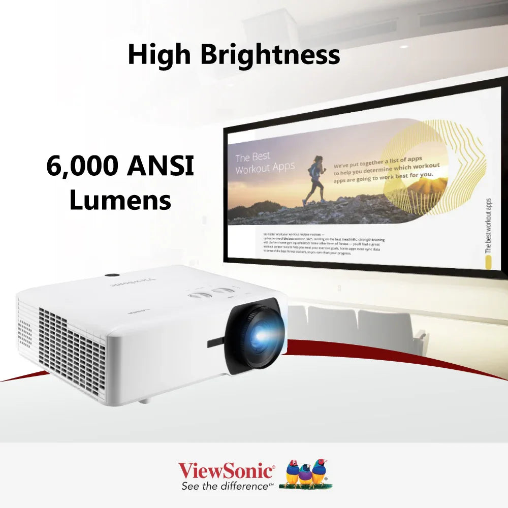 ViewSonic LS920WU 6000 ANSI Lumens WUXGA Laser Projector 1920 x 1200 - ViewSonic Store