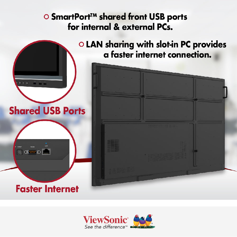 ViewSonic 98" IFP9850-4 Interactive Display 4K ViewBoard® 3840 x 2160