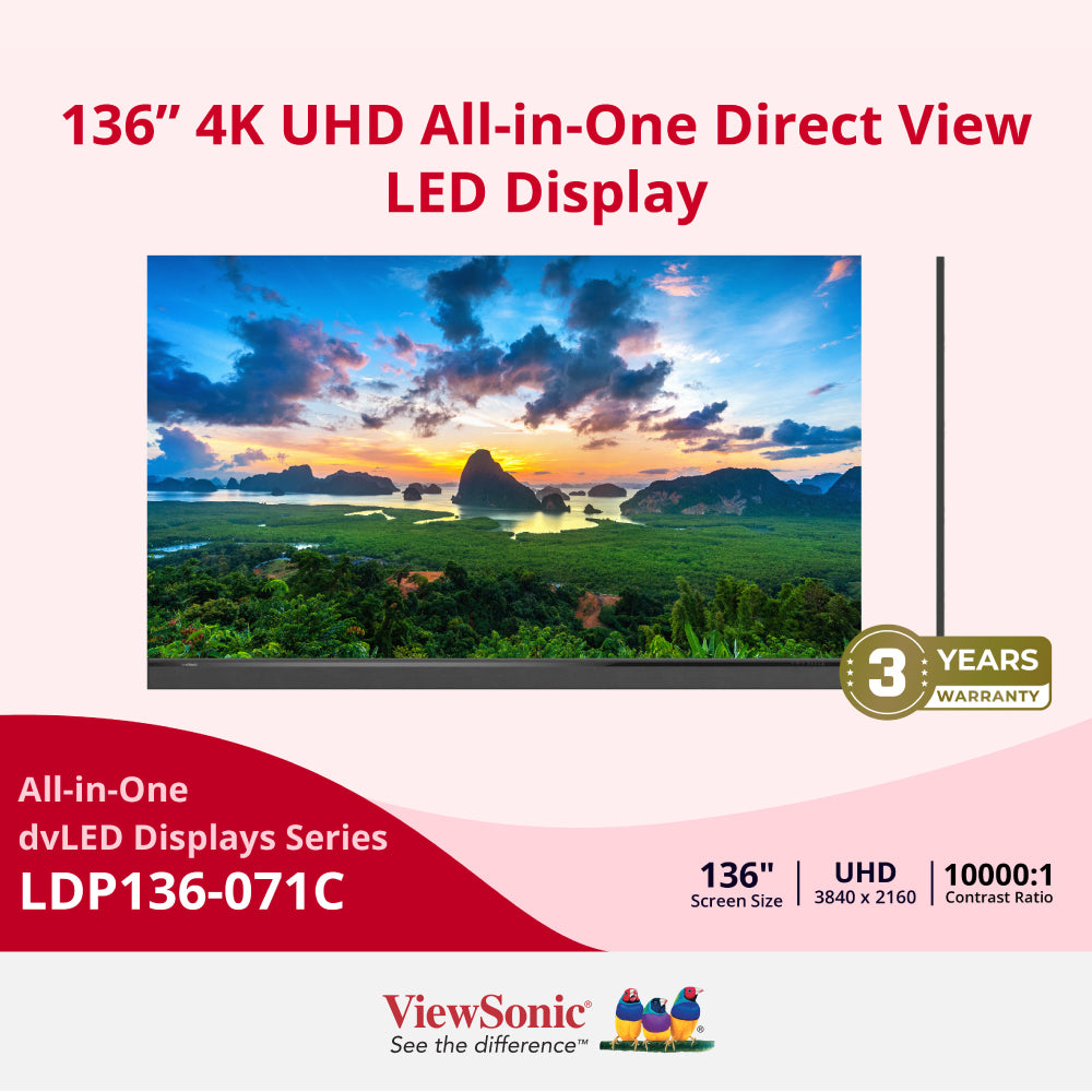 VIEWSONIC LDP136-071C 136” 4K UHD All-in-One Direct View LED Display