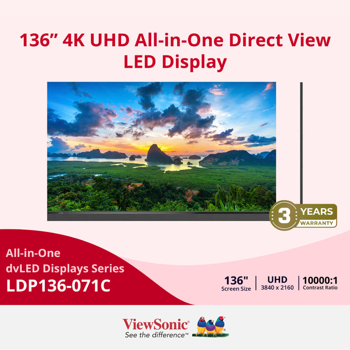 VIEWSONIC LDP136-071C 136” 4K UHD All-in-One Direct View LED Display