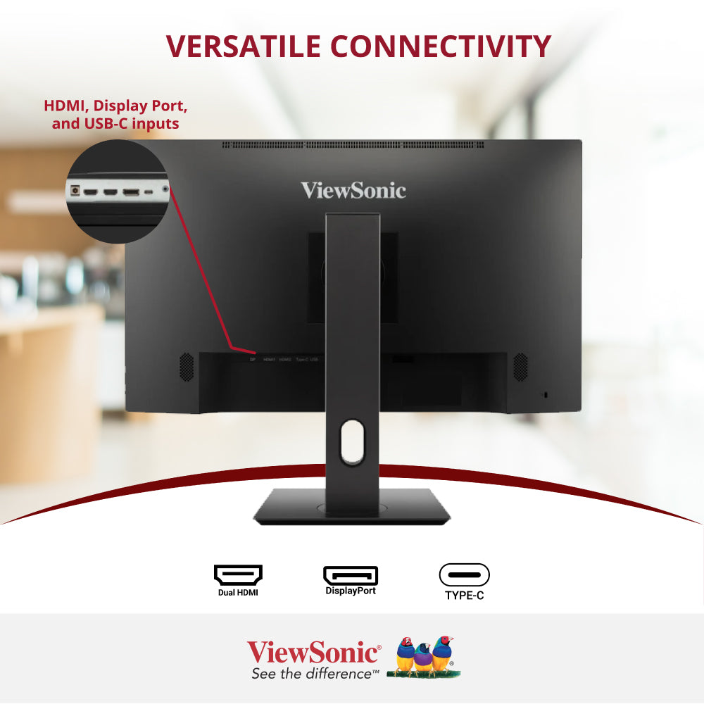 ViewSonic VX2762U-4K 27” HDR10 4K Ergonomic Monitor with USB-C