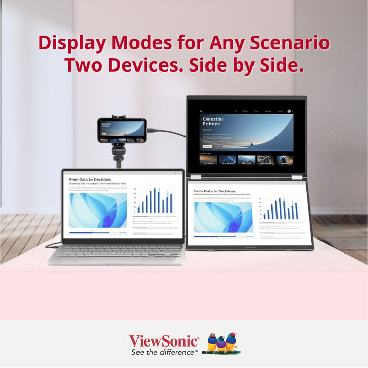 ViewSonic VG1457 14" WUXGA FHD+ Dual Screen Portable Monitor