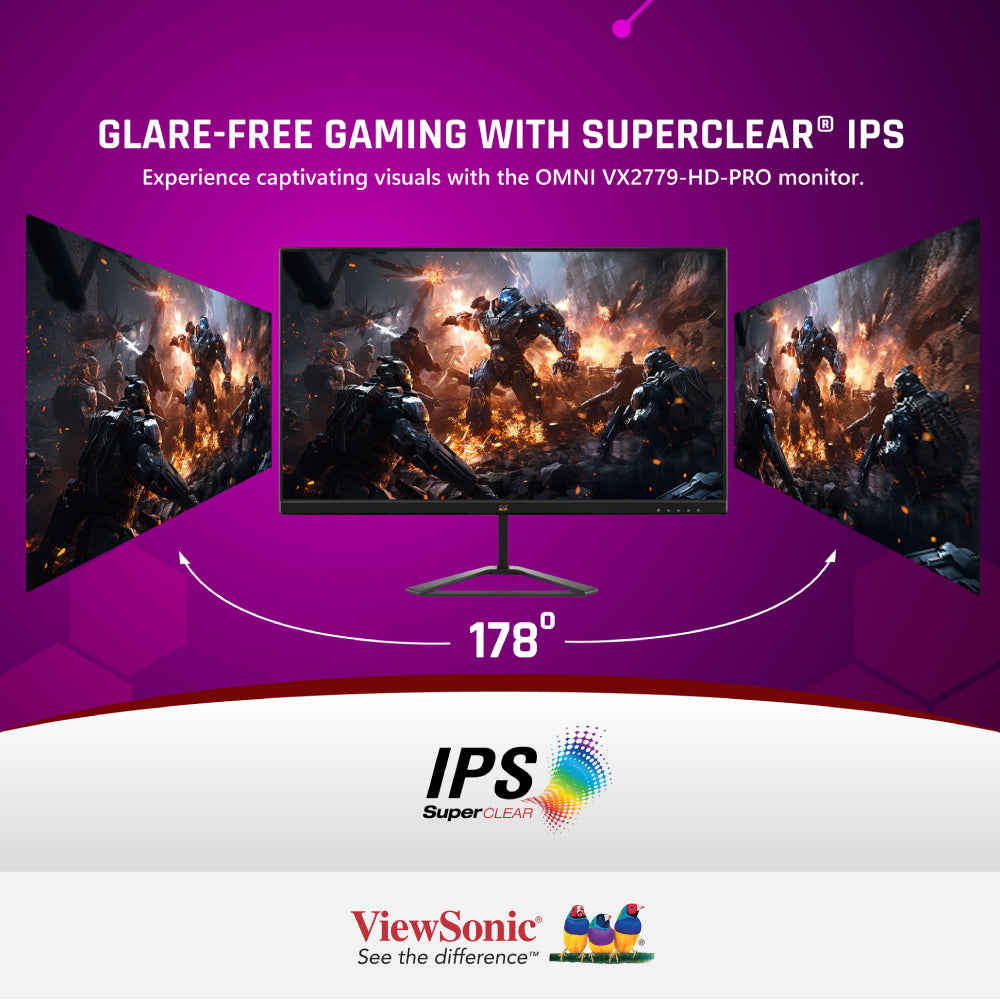 ViewSonic VX2779-HD-PRO 27” 180Hz Gaming Monitor