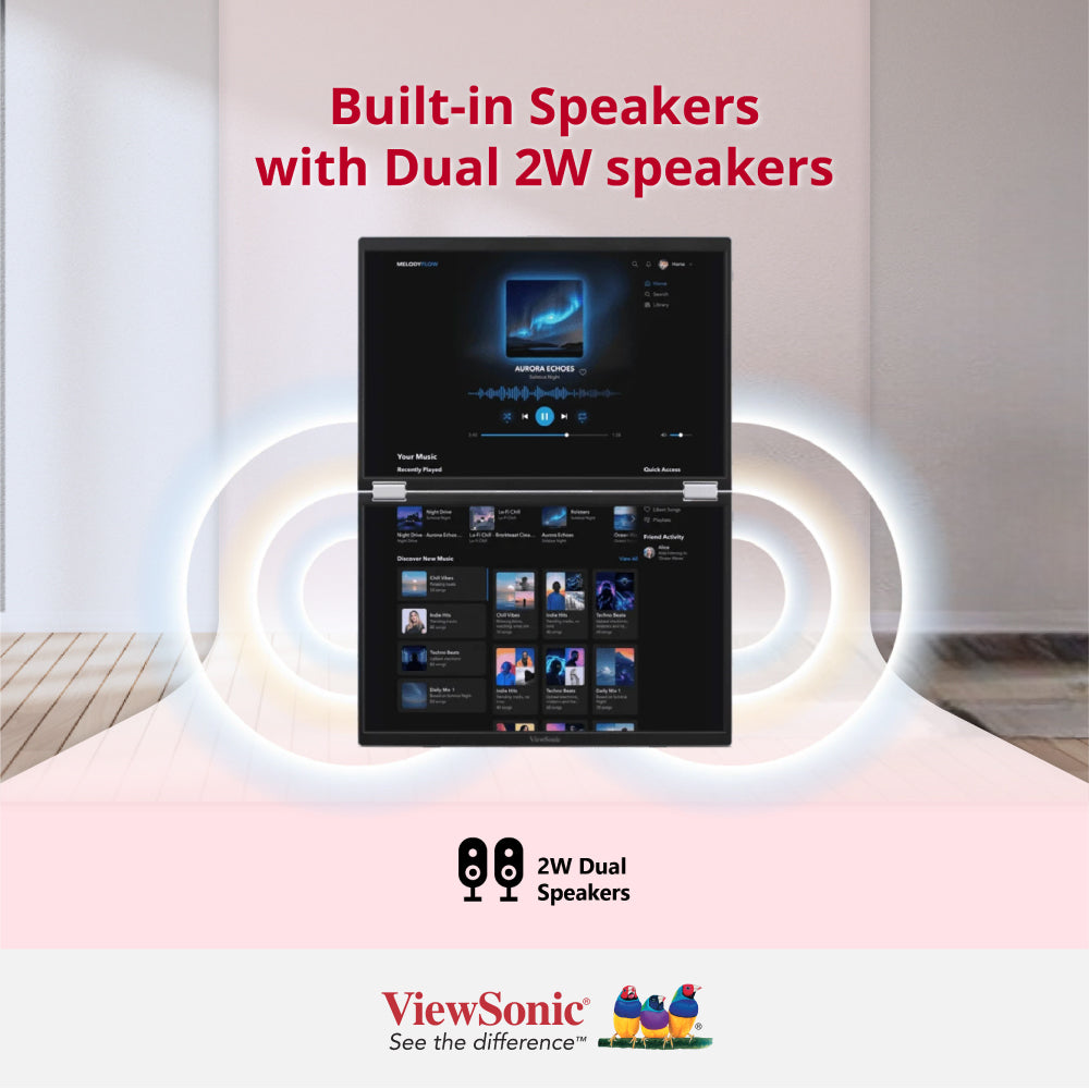 ViewSonic VG1457 14" WUXGA FHD+ Dual Screen Portable Monitor