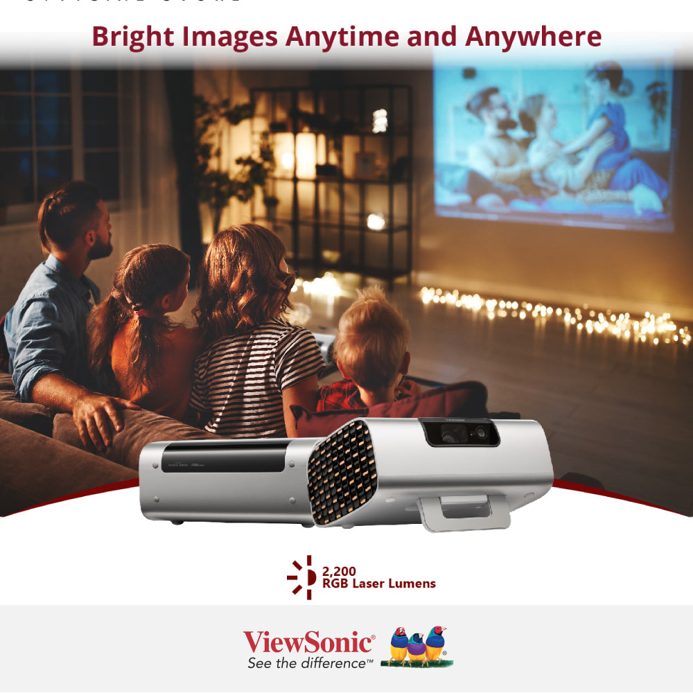 ViewSonic M10 Portable RGB Laser Smart Projector with Harman Kardon Speaker