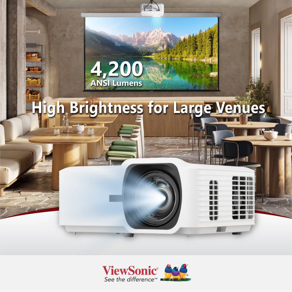 ViewSonic LS711HD 4,200 ANSI Lumens 1080p Short Throw Laser Installation Projector