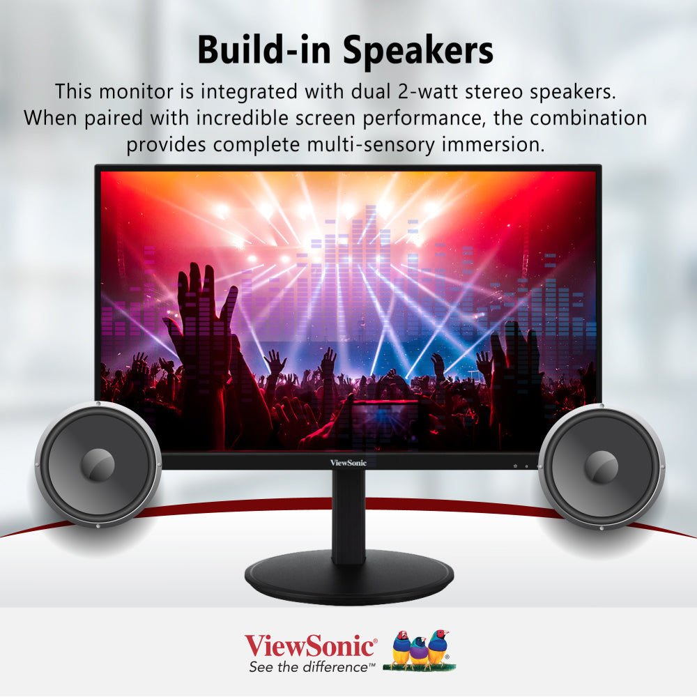 ViewSonic VG2409-MHU 24” Full HD USB-C Monitor with Dual Speakers