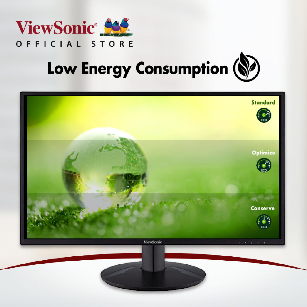 ViewSonic VA2432-MHD 24” IPS Monitor Featuring Display Port, HDMI and Speakers