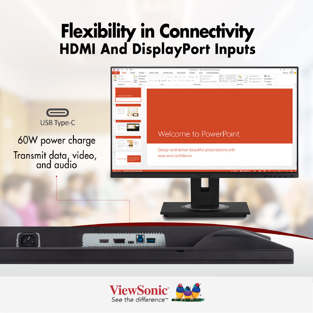 Viewsonic VG2756-2K QHD Docking Monitor