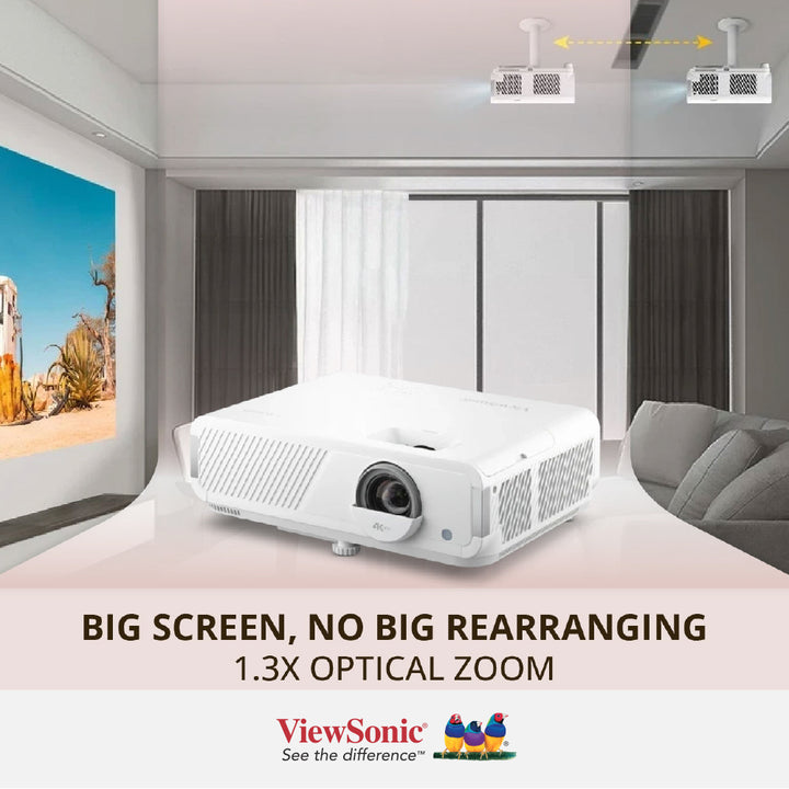 ViewSonic LX720-4K 3,500 ANSI Lumens 4K Smart Laser Home Projector