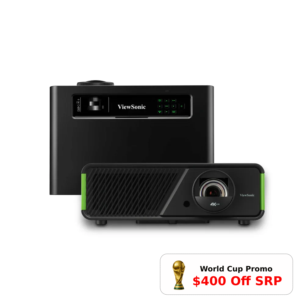 ViewSonic X2-4K Pro 4K HDR Short Throw Smart LED Home Projector with Built-in Google TV