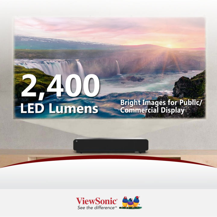 ViewSonic X1000-4K+ 4K UHD Ultra Short Throw LED Projector 3840 x 2160