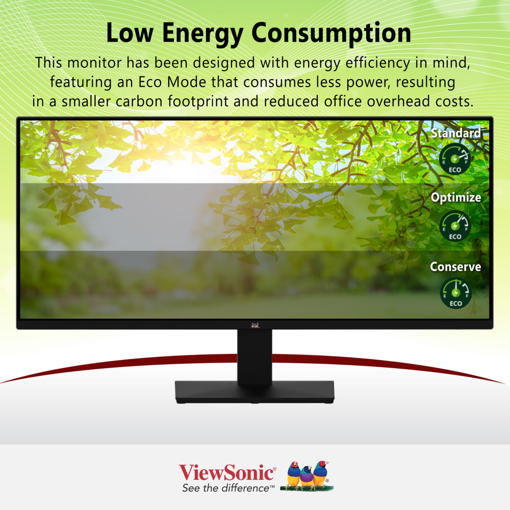 ViewSonic VA2932-MHD 29" Ultra-wide Monitor 2560 x 1080, 75 Hz, HDMI/DP