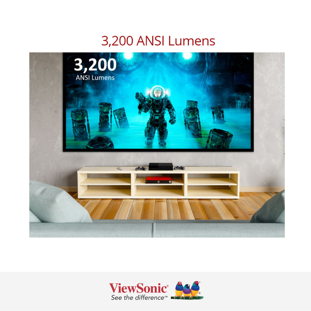 ViewSonic PX701-4K 3200 ANSI Lumens 4K Home Projector - 3840 x 2160