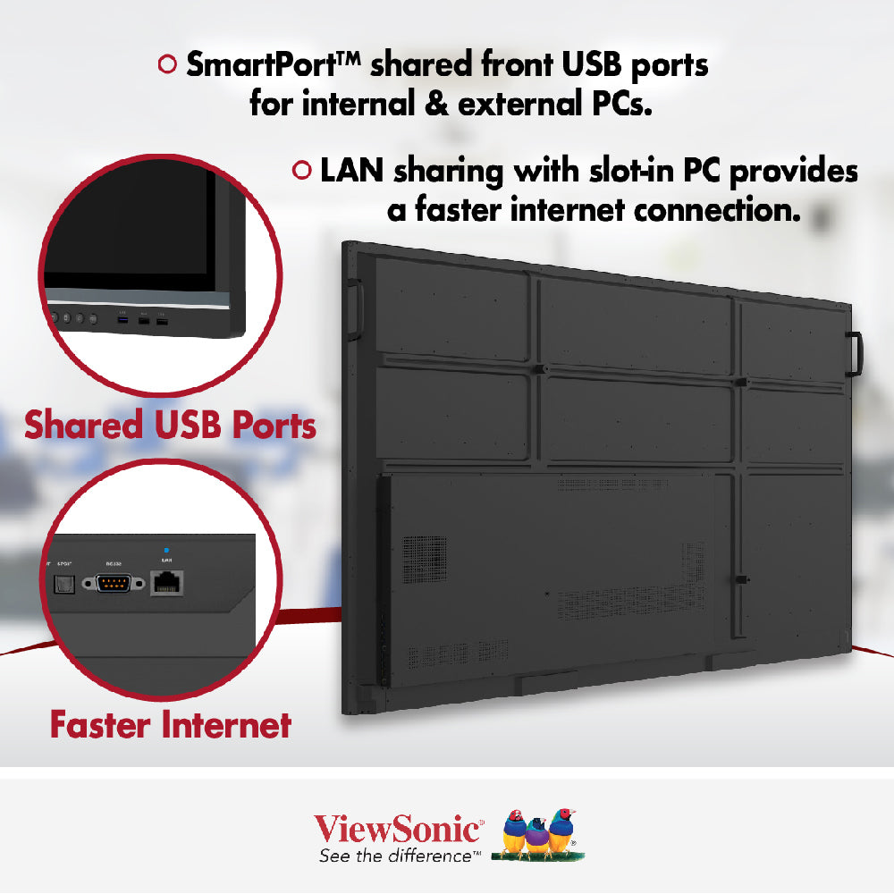 ViewSonic ViewBoard IFP7550 Gen 5 75" 4K Interactive Display 3840 x 2160